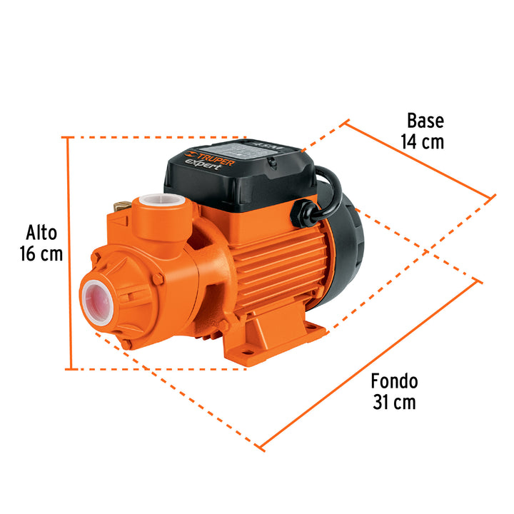 Bomba periférica 1 HP, altura máxima 70 m, Truper Expert 10070