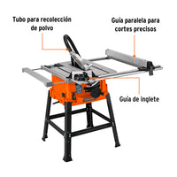 Sierra de mesa 10", 2-1/2 HP (1900 W), con base, Truper 101796