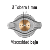 Pistola p/pintar gravedad LVMP vaso aluminio, 1 mm, Truper 11989