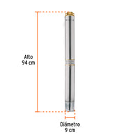 Bomba sumergible, tipo bala, 2 HP, agua limpia, Truper 12627