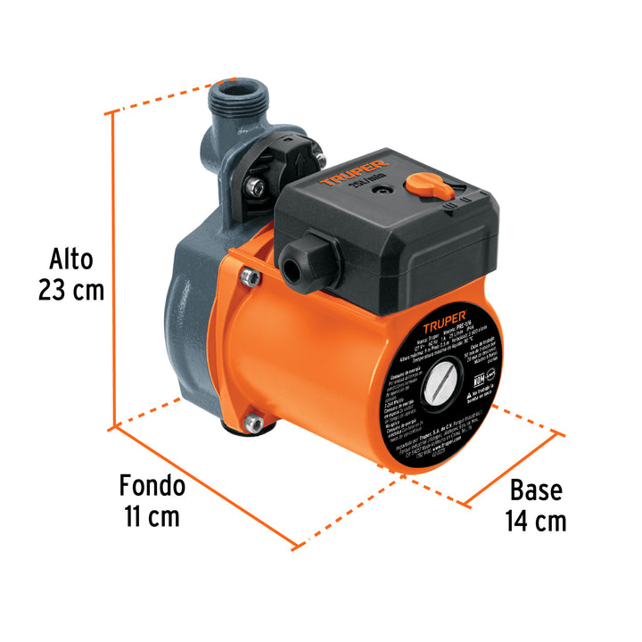 Bomba presurizadora 1/6 HP, Truper 14635