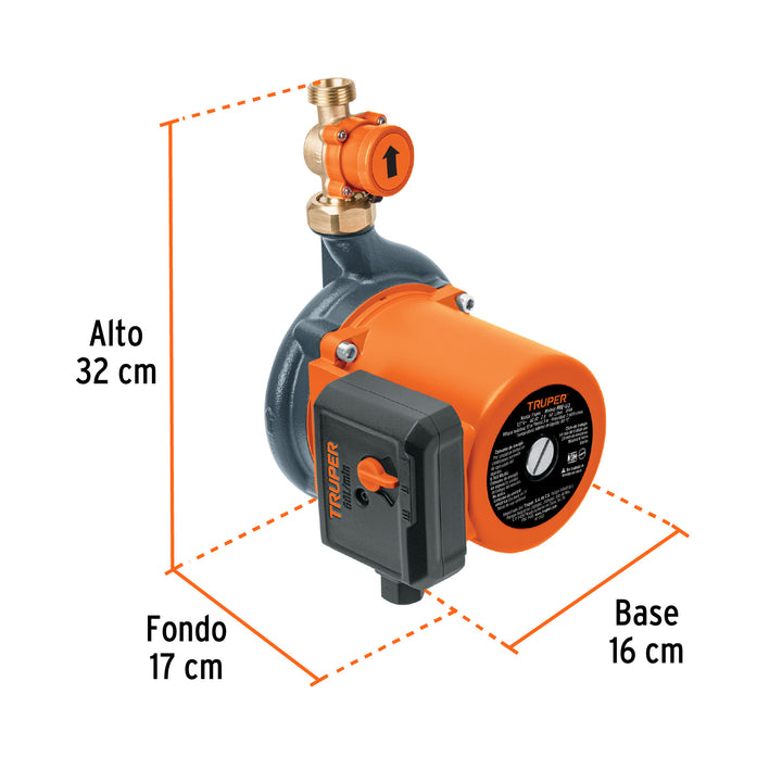 Bomba presurizadora 1/3 HP, con sensor regulable, Truper 14637