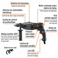 Rotomartillo 1/2" 1200 W, industrial, Truper -16666