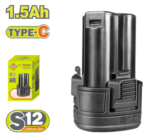 Bateria 12v 1.5ah Ion Lithium Dyllu  Dtlbs5150