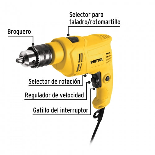 Rotomartillo 1/2" 550 W, Pretul 28112